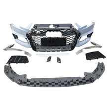 Load image into Gallery viewer, A3 17-19 8V5 RS3 style front bumper kit with Grilles w/ACC option