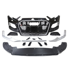 Load image into Gallery viewer, A3 17-19 8V5 RS3 style front bumper kit with Grilles w/ACC option