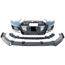 Load image into Gallery viewer, A3/S3 2017-2019 RS3 style front bumper conversion complete with grilles