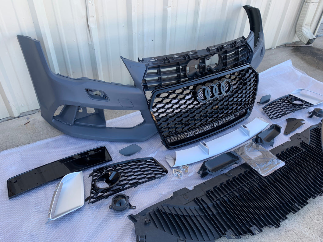 A7 12-15 RS7 style front bumper kit with Grilles