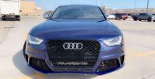 Load image into Gallery viewer, A4/S4 2013-2016 RS4 style front bumper kit complete with grilles