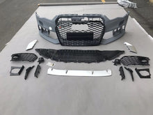 Load image into Gallery viewer, A6 16-18 RS6 C7.5 style front bumper kit with Grilles