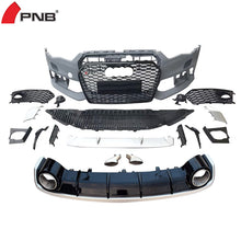 Load image into Gallery viewer, A6 16-18 RS6 C7.5 style front bumper kit with Grilles