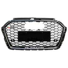 Load image into Gallery viewer, RS3 Style Grille Front Honeycomb Full Mesh Quattro Grille for Audi A3 S3 8V5 2017-2019
