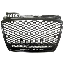 Load image into Gallery viewer, RS4 style grill for 2006-08 Audi A4 base Gloss grill with Quattro frame
