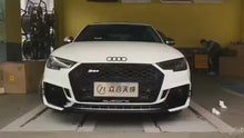 Load and play video in Gallery viewer, A4/S4 17-19 B9 RS4 style front bumper kit with Grilles
